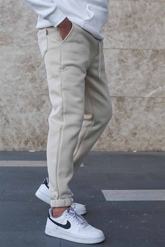 Bej Şardonlu Basic Erkek Eşofman Altı 5482