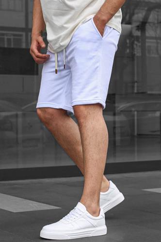 Beyaz Basic Erkek Şort 6505