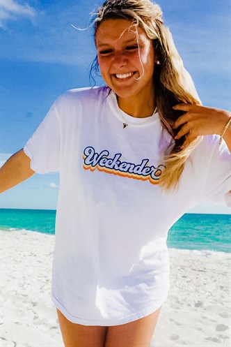 Women Printed Oversize White T-Shirt