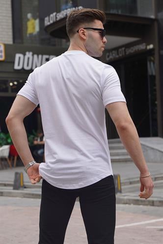 Beyaz Polo Yaka Basic Erkek Tişört 6132