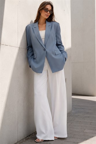 İndigo Oversize Blazer Kadın Ceket Mg2445