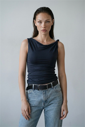 Füme Omzu Büzgülü Kadın Şık Bluz MG2688