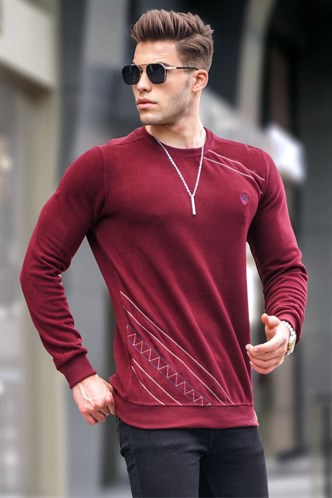 Maroon Basic Knitwear Sweater 5965