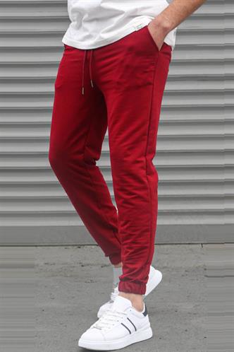 Bordo Basic Paçası Lastikli Erkek Eşofman 5494