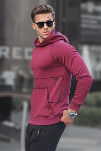 Bordo Kapüşonlu Sweatshirt 6151