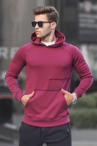 Bordo Kapüşonlu Sweatshirt 6151