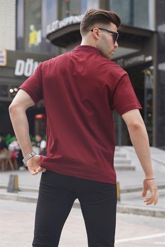 Bordo Polo Yaka Basic Erkek Tişört 6126