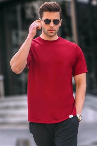 Bordo Regular Fit Basic Erkek Tişört 6099