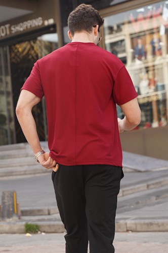 Bordo Regular Fit Basic Erkek Tişört 6099