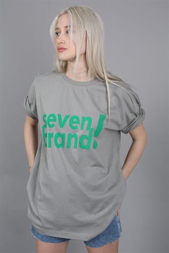 Women Printed Oversize Dye Gray T-Shirt MG1489