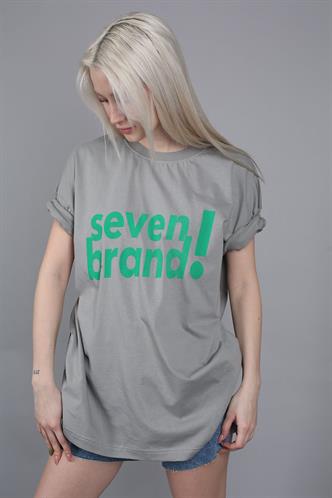 Women Printed Oversize Dye Gray T-Shirt MG1489