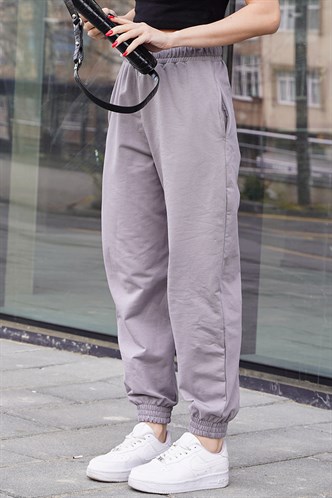 Boyalı Gri Comfort Fit Basic Eşofman Altı MG1635