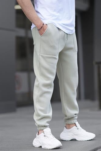 Çağla Yeşili Cep Detaylı Erkek Basic Eşofman Altı 6522