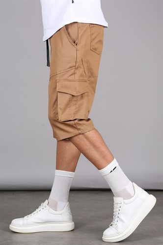 Camel Basic Kargo Cep Erkek Kapri Şort 5473