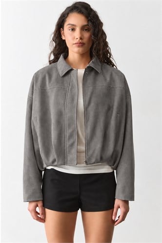 Füme Süet Bomber Kadın Ceket MG2903