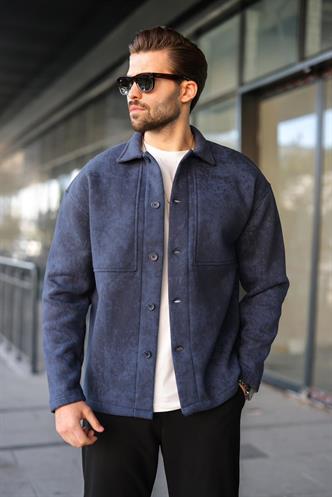 Lacivert İçi Polarlı Gömlek Ceket E6767