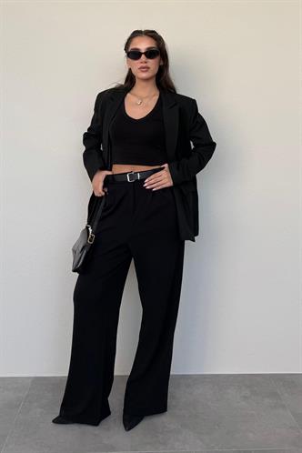 Siyah Oversize Blazer Kadın Ceket Mg2445