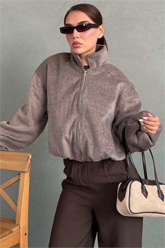 Vizon Kaşe Bomber Kadın Ceket MG2902