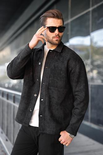 Siyah İçi Polarlı Gömlek Ceket E6767