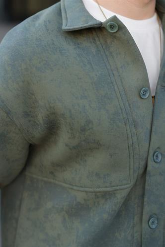 Haki İçi Polarlı Gömlek Ceket E6767