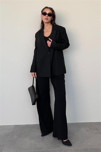 Siyah Oversize Blazer Kadın Ceket Mg2445