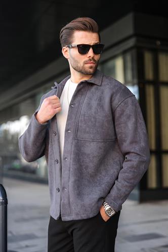 Antrasit İçi Polarlı Gömlek Ceket E6767