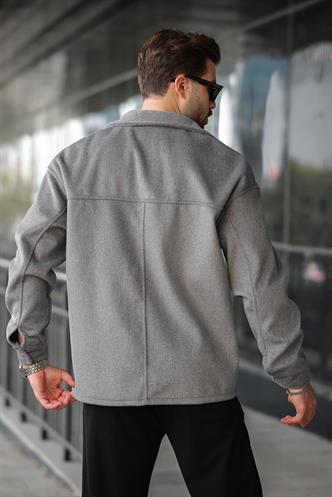 Antrasit Kaşe Gömlek Erkek Ceket E6765