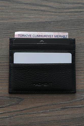 Siyah Bölmeli Suni Deri Erkek Kartlık 7253