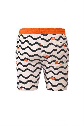 Siyah Arka Cepli Erkek Deniz Şortu 6896