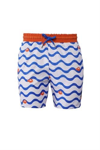 Mavi Arka Cepli Erkek Deniz Şortu 6896