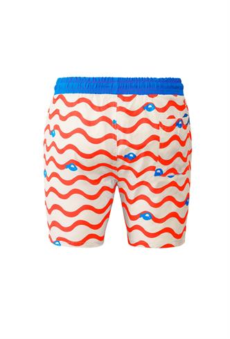 Kırmızı Arka Cepli Erkek Deniz Şortu 6896