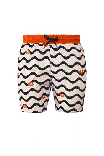 Siyah Arka Cepli Erkek Deniz Şortu 6896