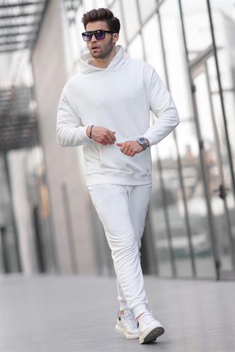 Ekru Kapüşonlu Basic Eşofman Takımı 5928