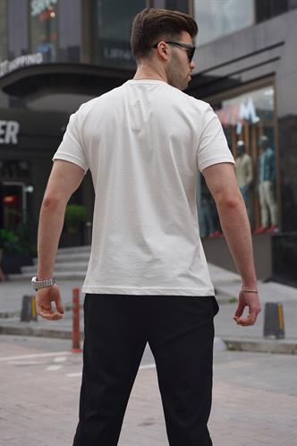Ekru Regular Fit Basic Erkek Tişört 6131