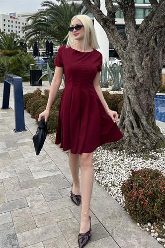 Bordo Godeli Mini Elbise MG2326