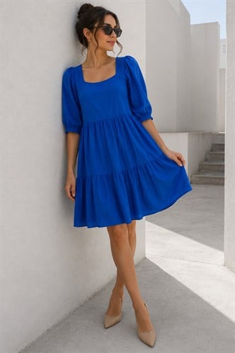 Women Saxe Mini Dress 