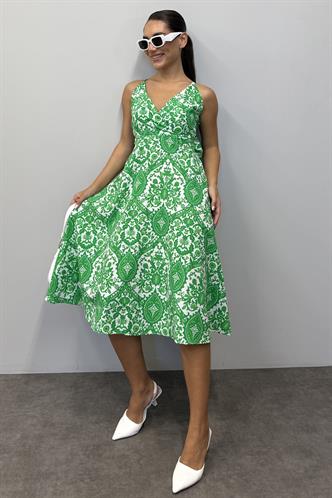 Green Designed Sheath Dress MG1537