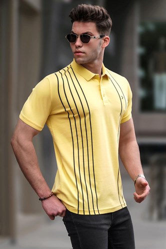 Erkek Polo Yaka Sarı Tişört 5822