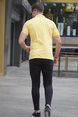 Erkek Polo Yaka Sarı Tişört 5822