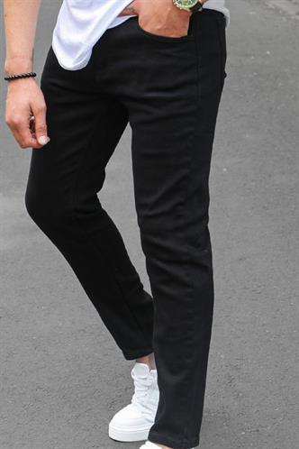Erkek Siyah Kanvas Slim Fit Pantolon