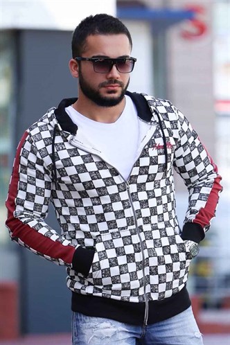 Erkek Siyah Kapşonlu Sweatshirt 2746
