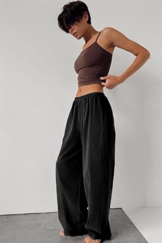 Siyah Barrel Fit Kadın Eşofman Altı MG2553