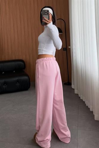 Pembe Bol Paça Kadın Eşofman Altı MG2279