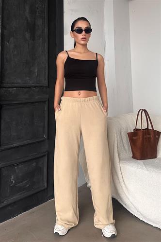 Bej Bol Paça Kadın Eşofman Altı MG2279