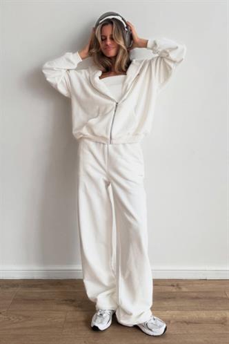 Beyaz Barrel Fit Kadın Eşofman Altı MG2553