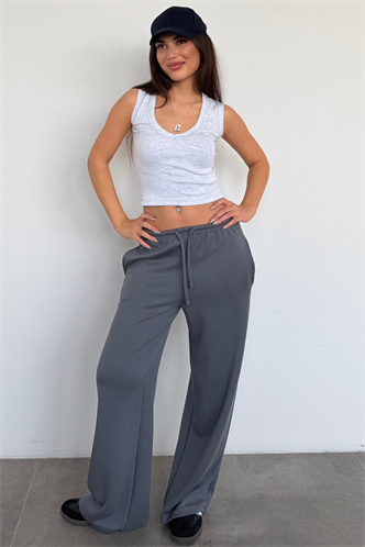 Füme Geniş Paça Barrel Fit Eşofman Altı MG2646