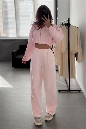 Pembe Barrel Fit Kadın Eşofman Altı MG2553