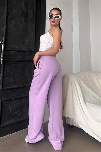 Lila Bol Paça Kadın Eşofman Altı MG2279