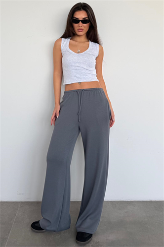 Füme Geniş Paça Barrel Fit Eşofman Altı MG2646