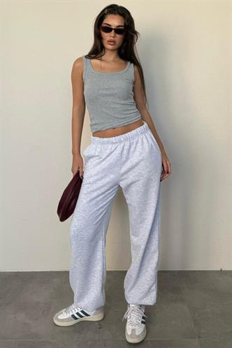 Karmelanj Paçası Manşetli Cepli Kadın Eşofman Altı Mg2540